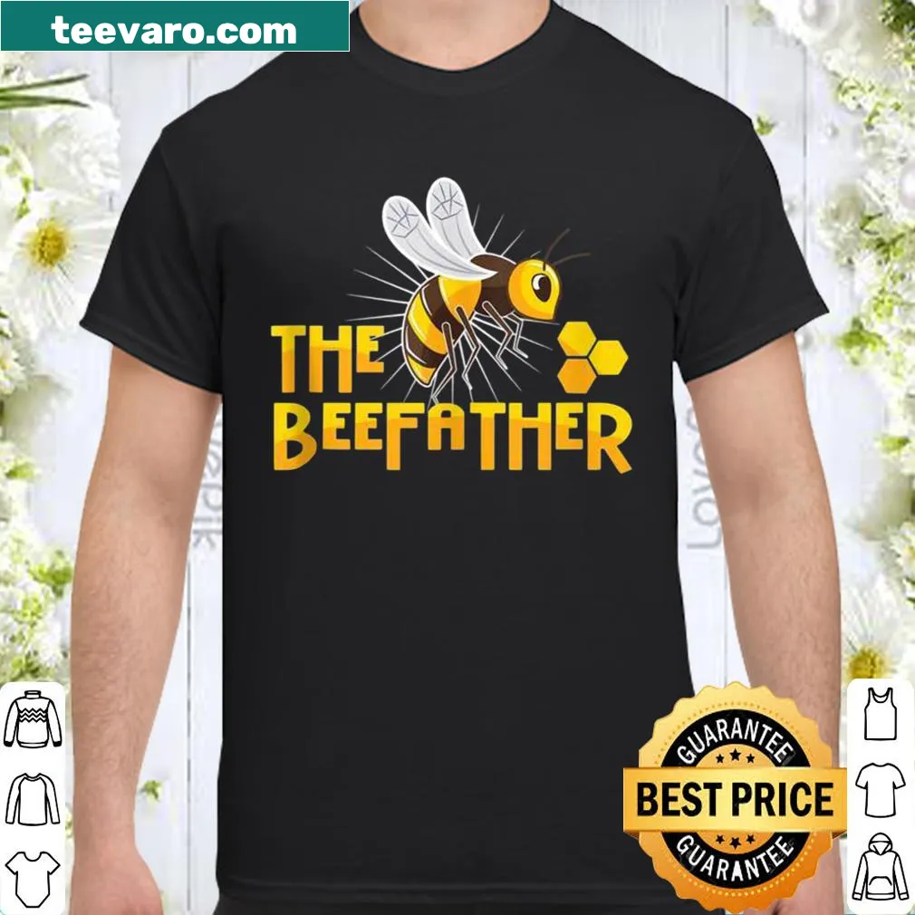 Playful beekeeper graphic titled 'The Beefather' on a fun T-shirt.