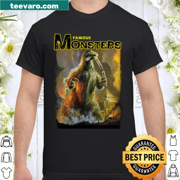 Shirt design featuring the famous monster Godzilla
