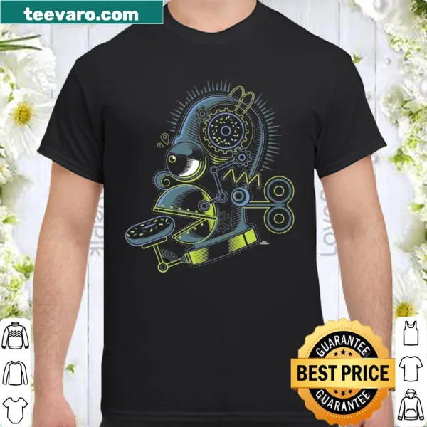 Cartoon Homer Simpson robot graphic shirt