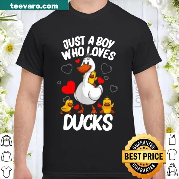 T-shirt with text: Just A Boy Who Loves Ducks