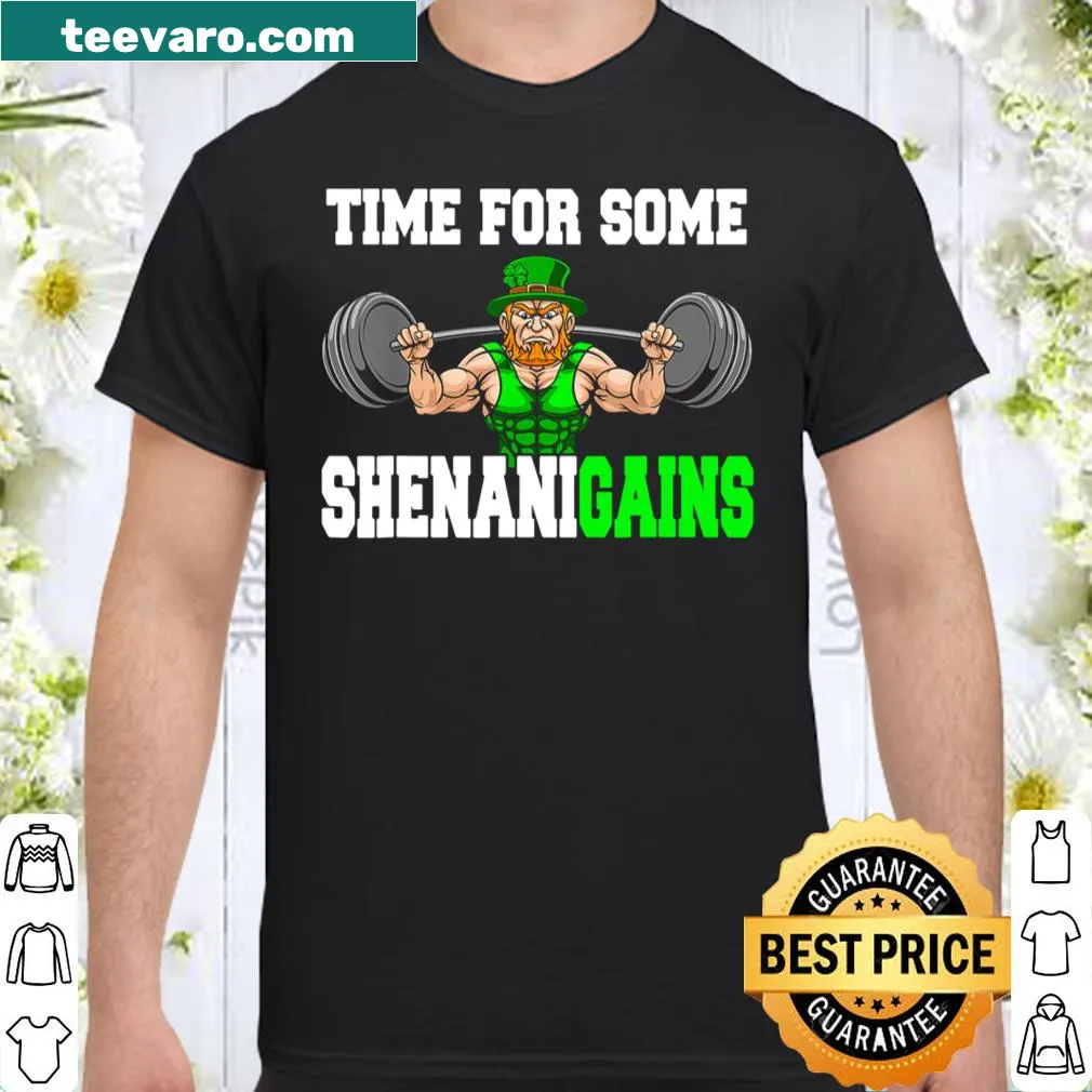 Funny St. Patrick's Day fitness shirt with leprechaun theme