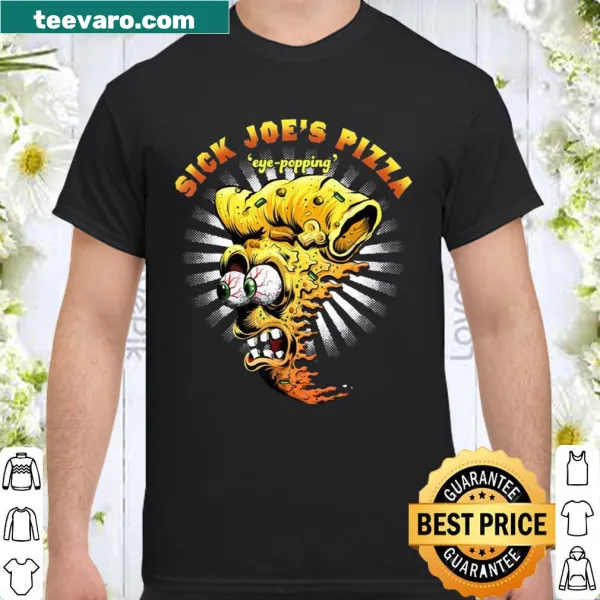 Vintage pizza cartoon character t-shirt with playful design