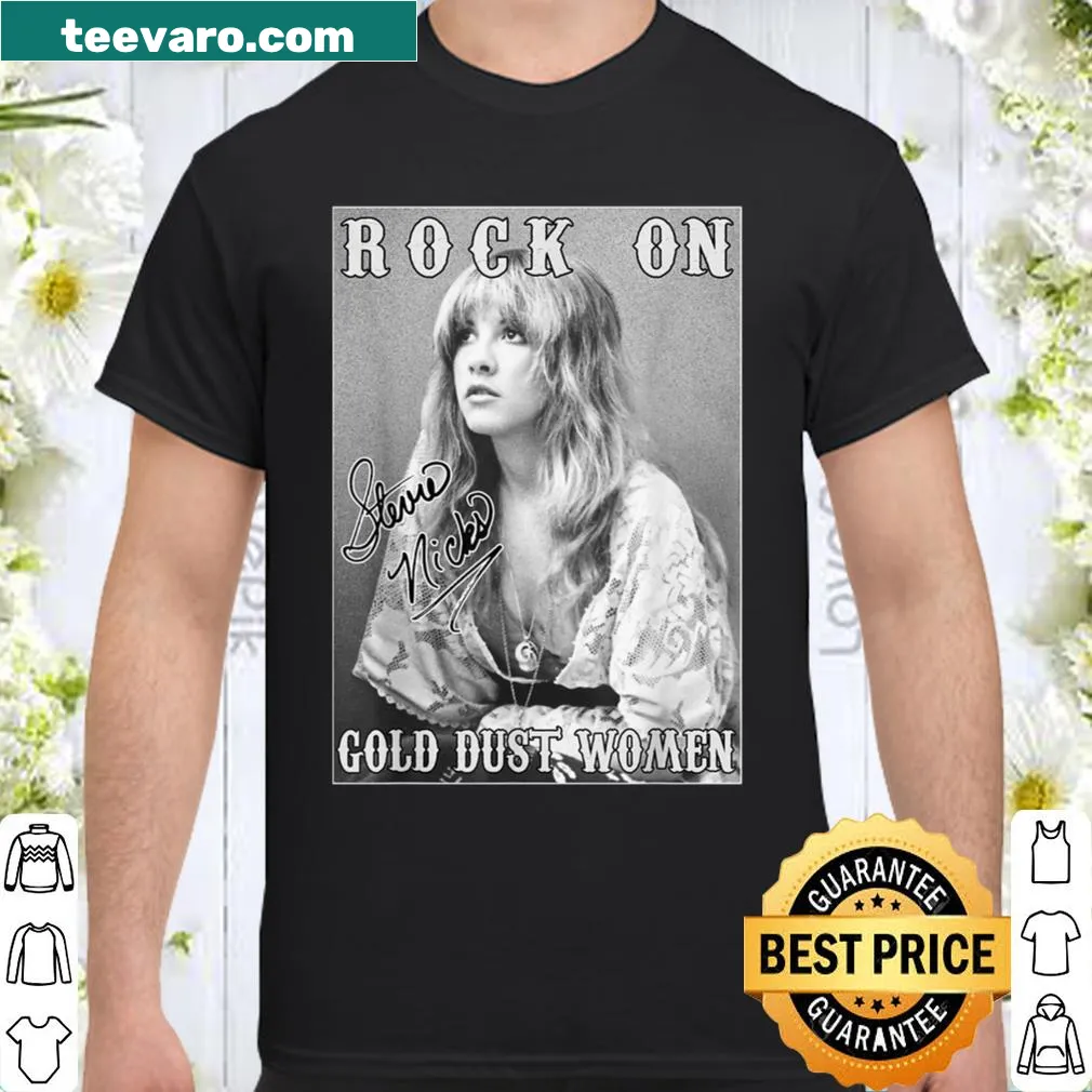Vintage graphic featuring Stevie Nicks text on a classic rock t-shirt