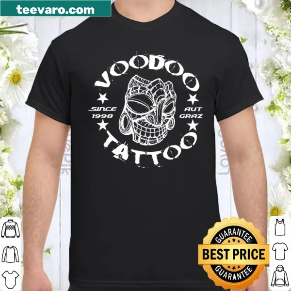 Graphic shirt featuring Vodoo tattoo-inspired illustrations