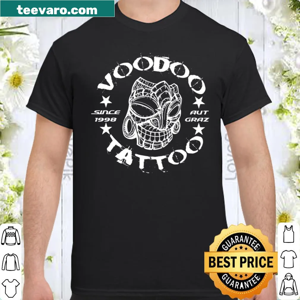 Graphic shirt featuring Vodoo tattoo-inspired illustrations