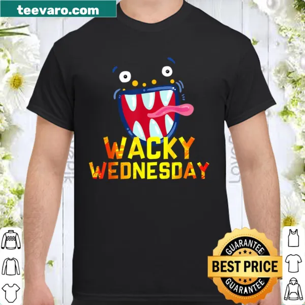 Playful graphic celebrating Wacky Wednesday on a mismatch day t-shirt