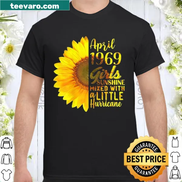 Sunflower graphic shirt for April girls born in 1969