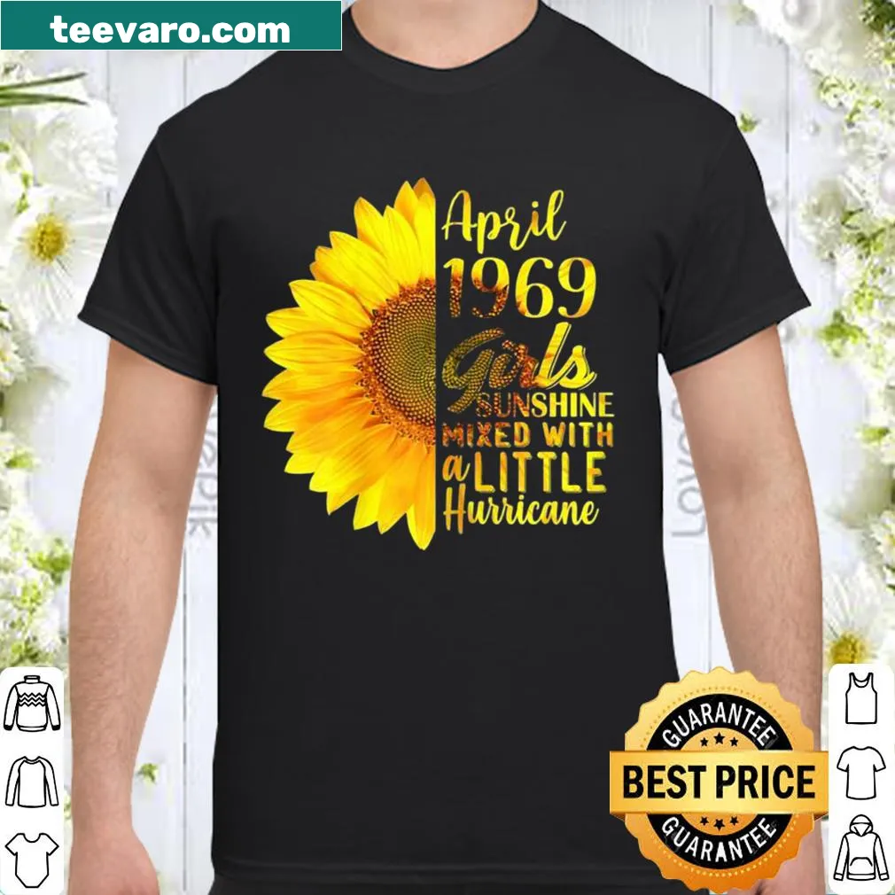 Sunflower graphic shirt for April girls born in 1969