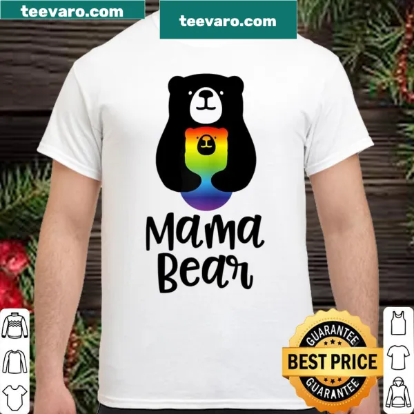 Rainbow-themed 'Mama Bear' t-shirt for LGBTQ+ moms