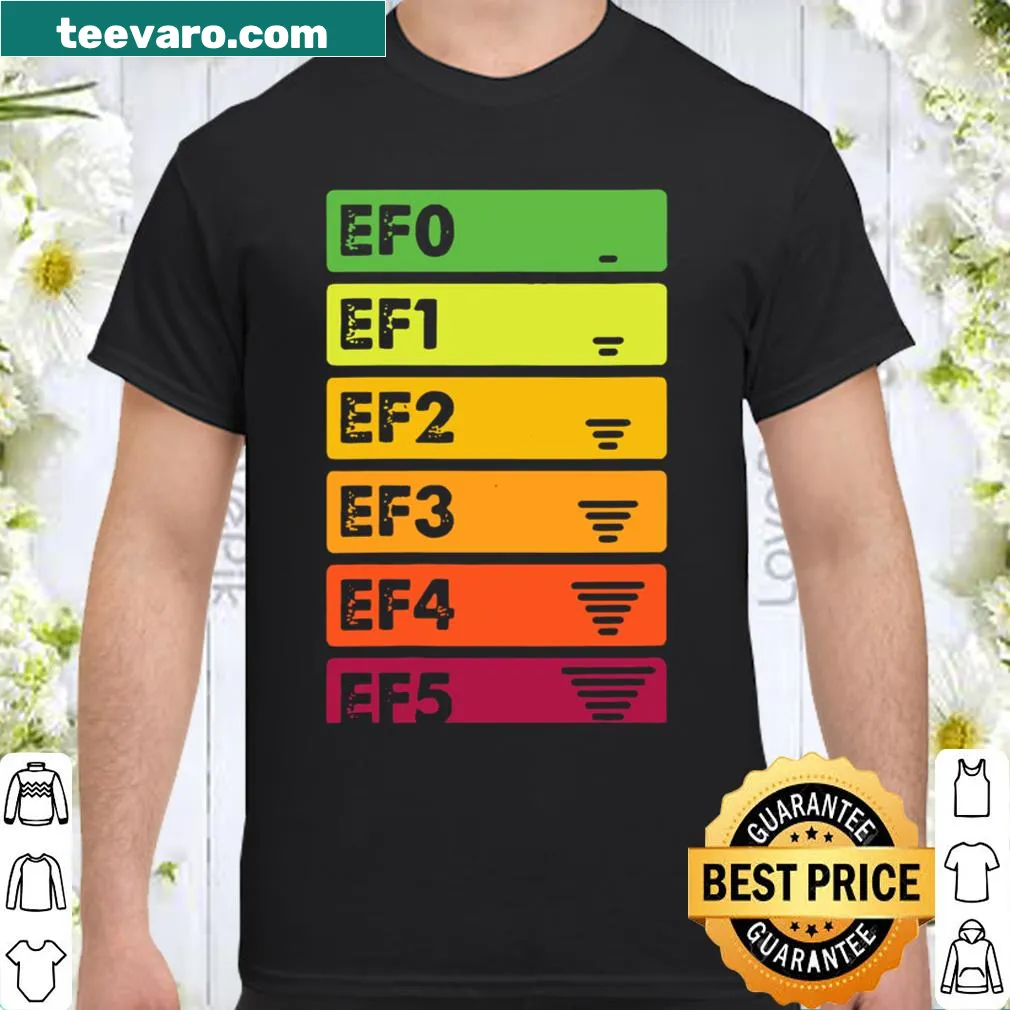 Tornado scale graphic t-shirt for storm chasers