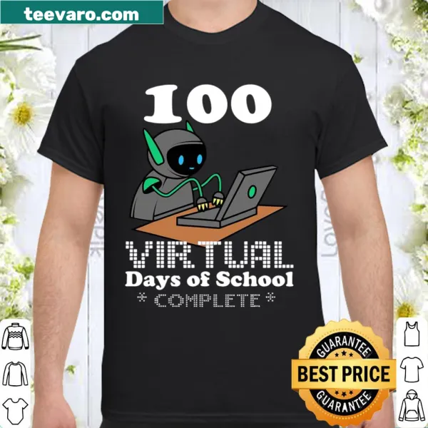 Shirt celebrating '100 Virtual Days Of School' for remote learning