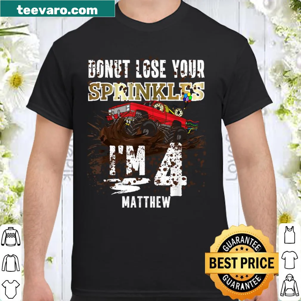 Playful donut-themed shirt design for food lovers.