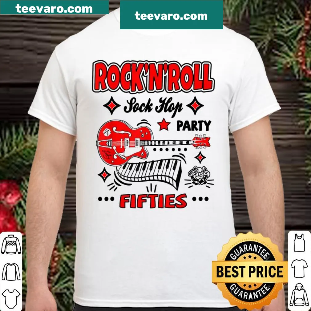 Retro 1950s sock hop party shirt with rockabilly design