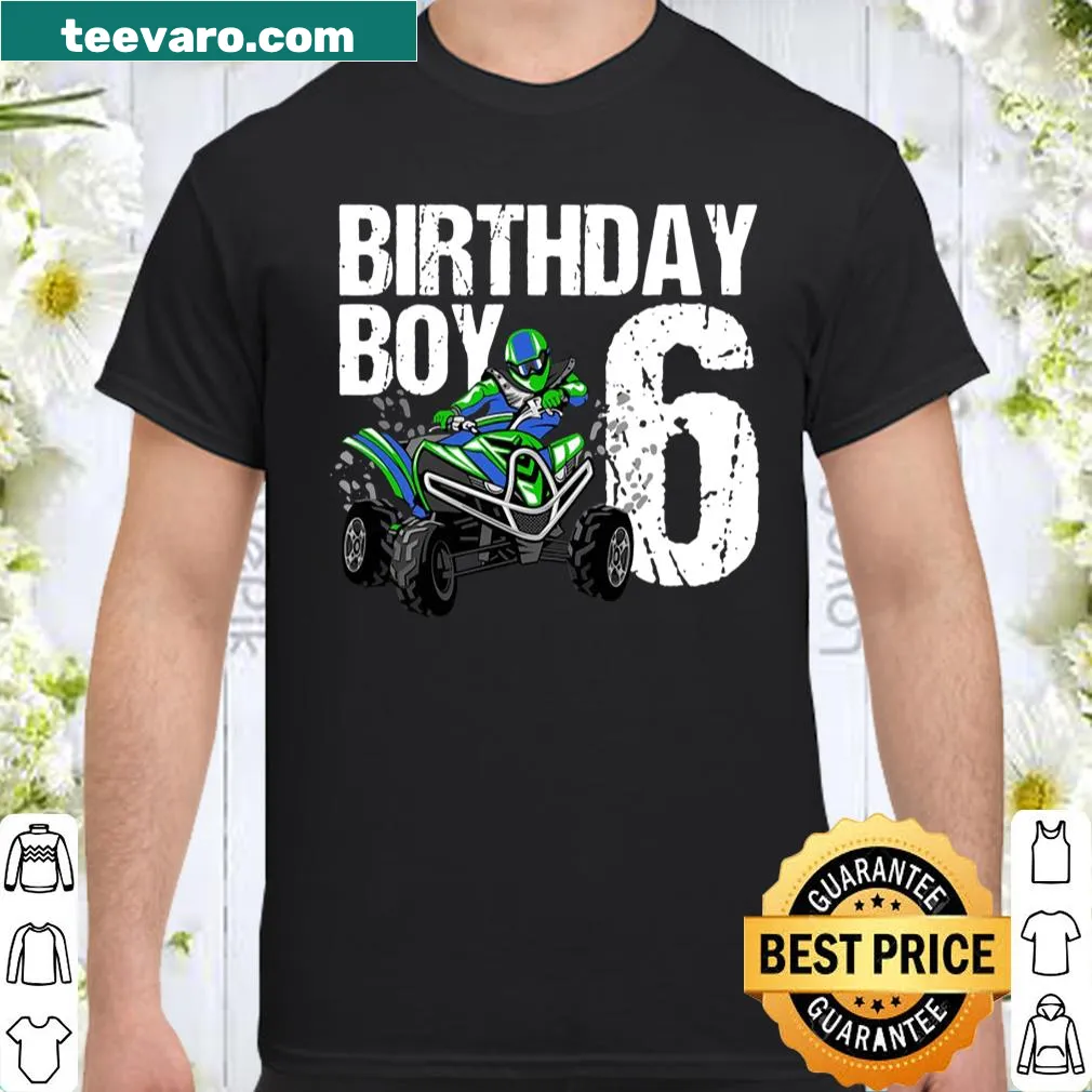 Birthday shirt for 6-year-olds featuring an ATV design