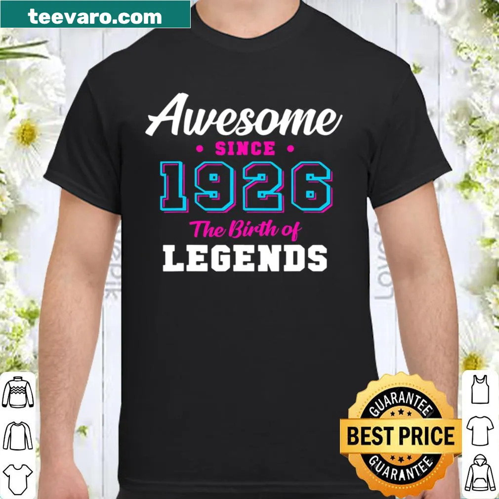 95th birthday shirt with text 'Awesome since 1926'