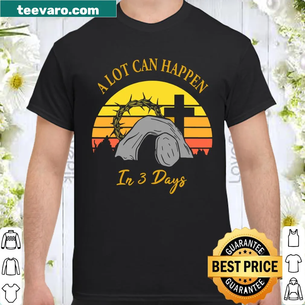 Vintage-inspired shirt featuring Christian message about 3 days.