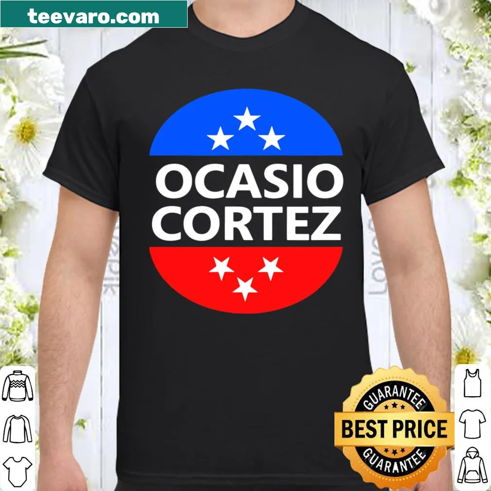 Illustrated shirt supporting AOC's potential 2028 presidential campaign.