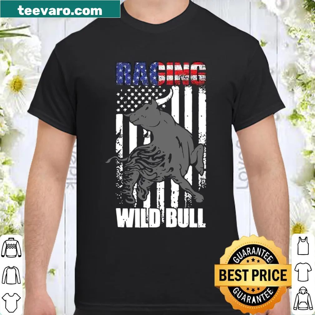 Vintage bull and American flag design for rodeo enthusiasts