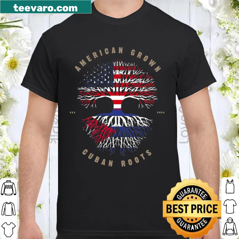 Shirt with a heart design featuring the Cuba flag