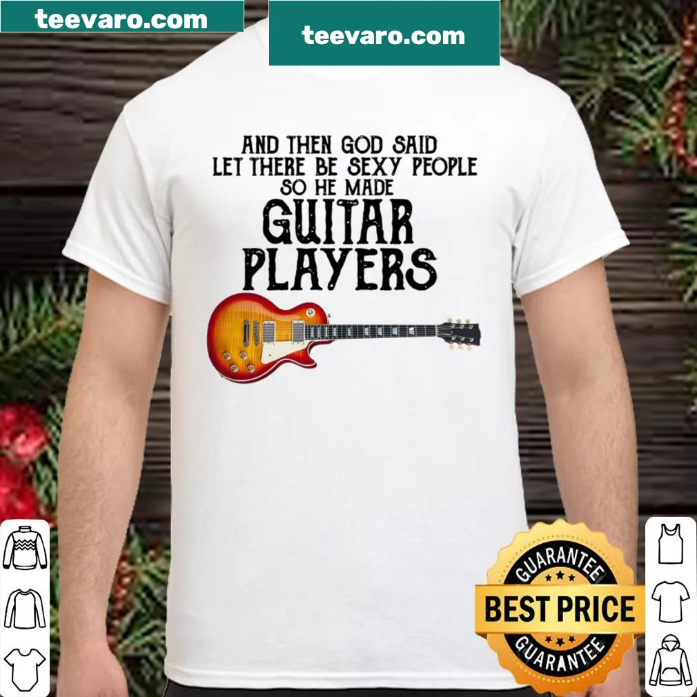 Funny shirt for guitar players with humorous music-themed text