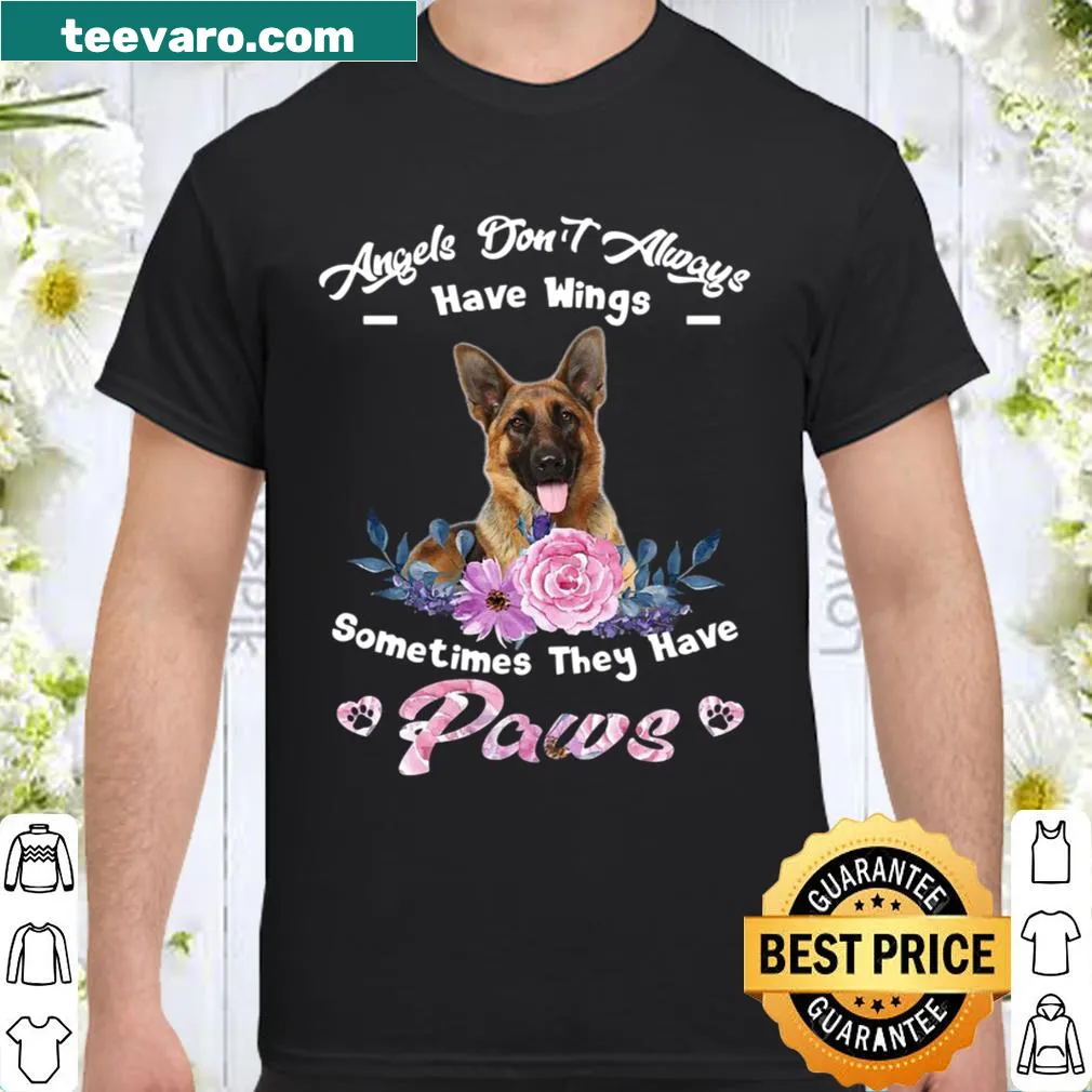 Illustrated German Shepherd t-shirt with a heartfelt message