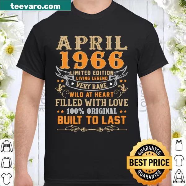 Shirt commemorating 55th birthday with 'April 1966' print.