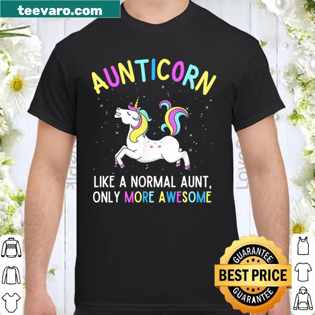 Whimsical shirt saying 'Aunticorn' for aunts