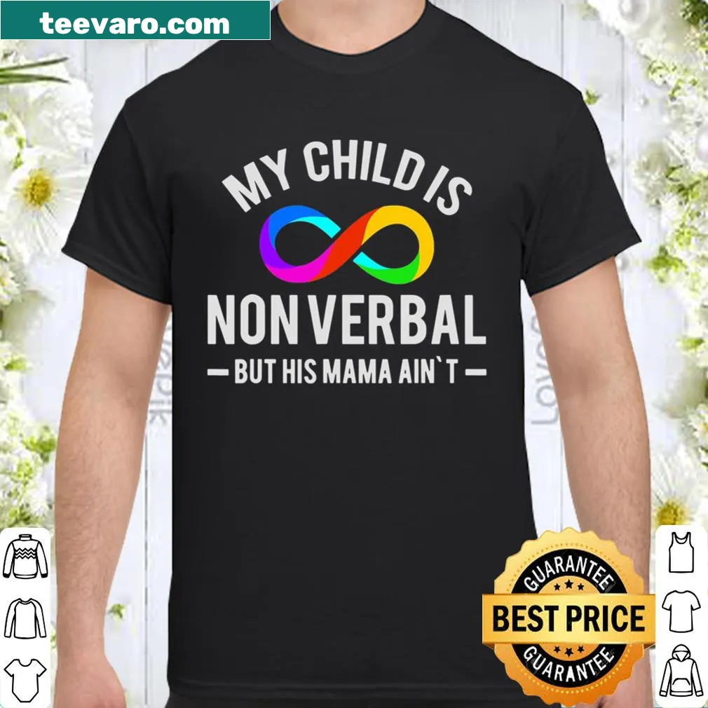 Puzzle piece design for Autism awareness on mom's shirt