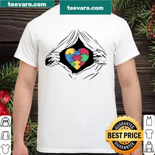 Heart design with puzzle pieces symbolizing autism awareness