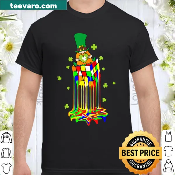 Melting Rubik's Cube graphic on a fun t-shirt