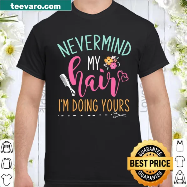 Playful hairstylist shirt featuring a fun barber graphic