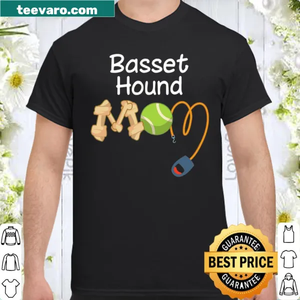 Illustration of a Basset Hound celebrating dog moms