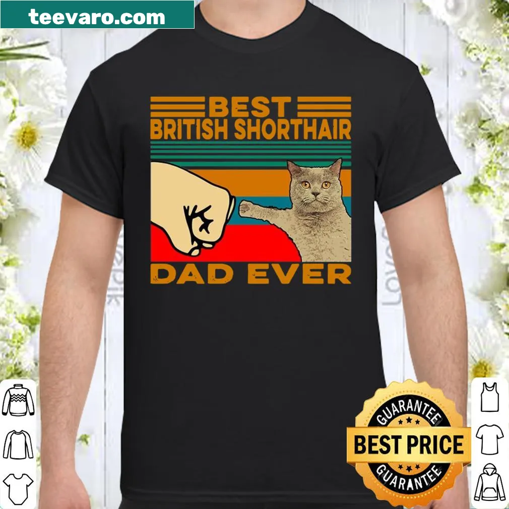 Cat-themed shirt celebrating British Shorthair dads