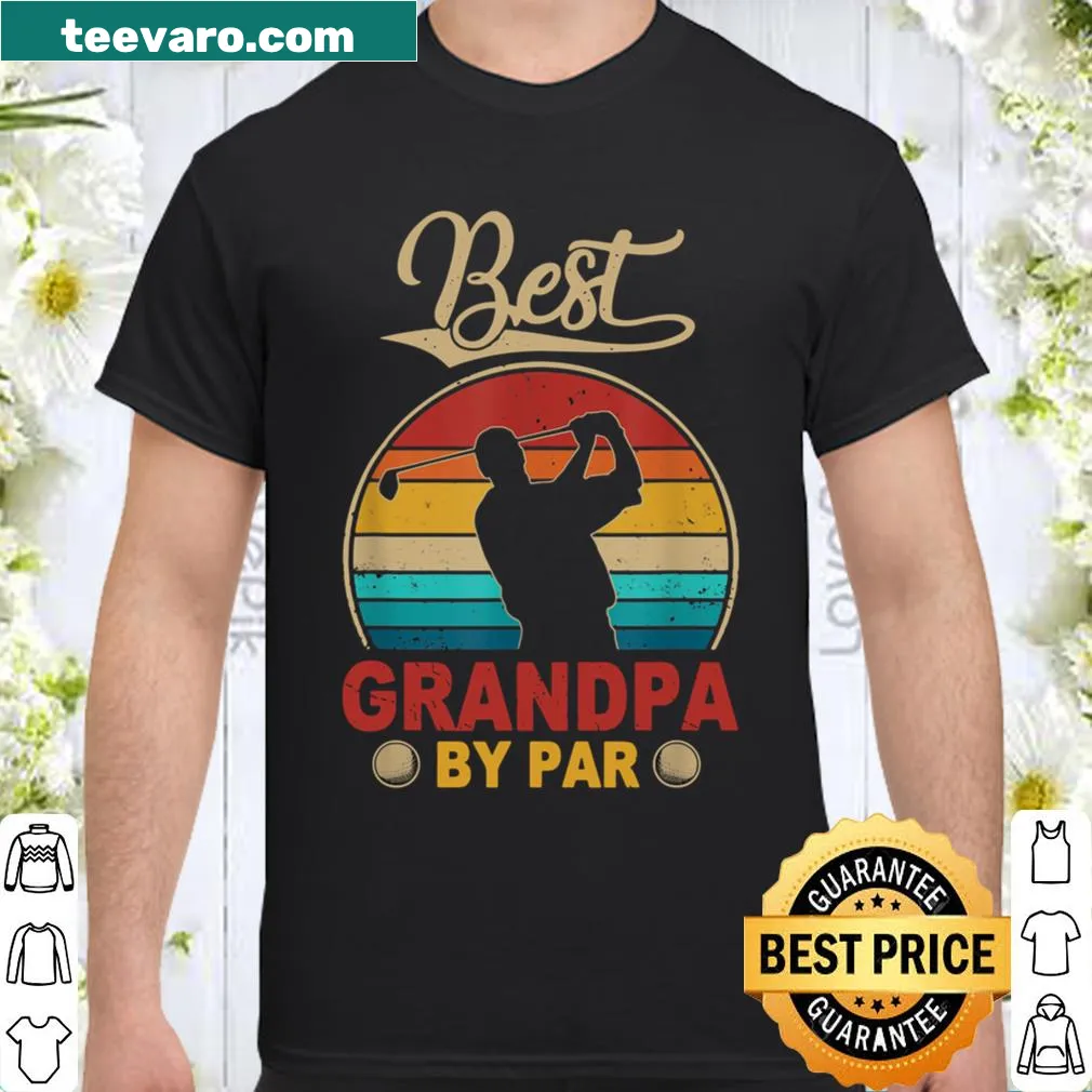 Father's Day golf shirt with 'Best Grandpa By Par' text.