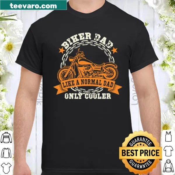Biker Dad shirt with bold typography celebrating motorcycle culture