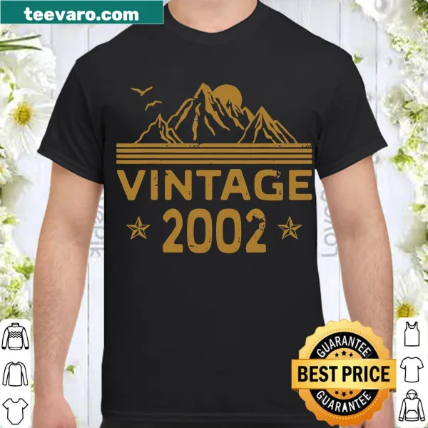 Vintage 2002 birthday shirt with playful text design