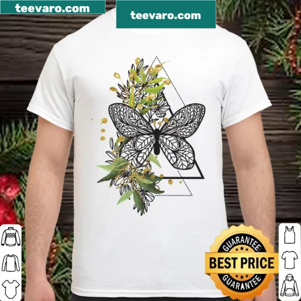 Boho design featuring butterfly and feather silhouettes