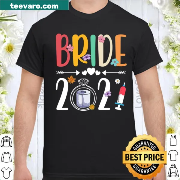 Elegant shirt for brides-to-be featuring 'Bride 2021' in beautiful typography