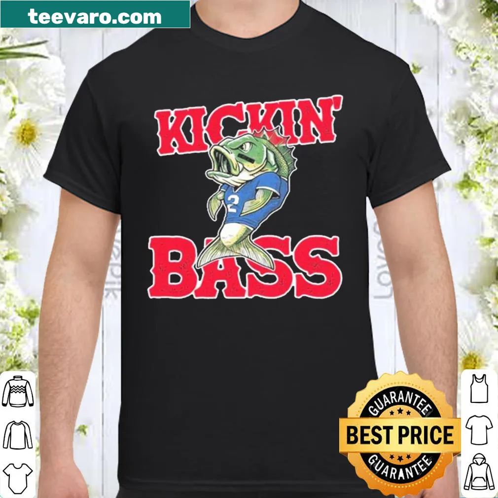 Buffalo Bills themed shirt featuring a bass fish and football elements