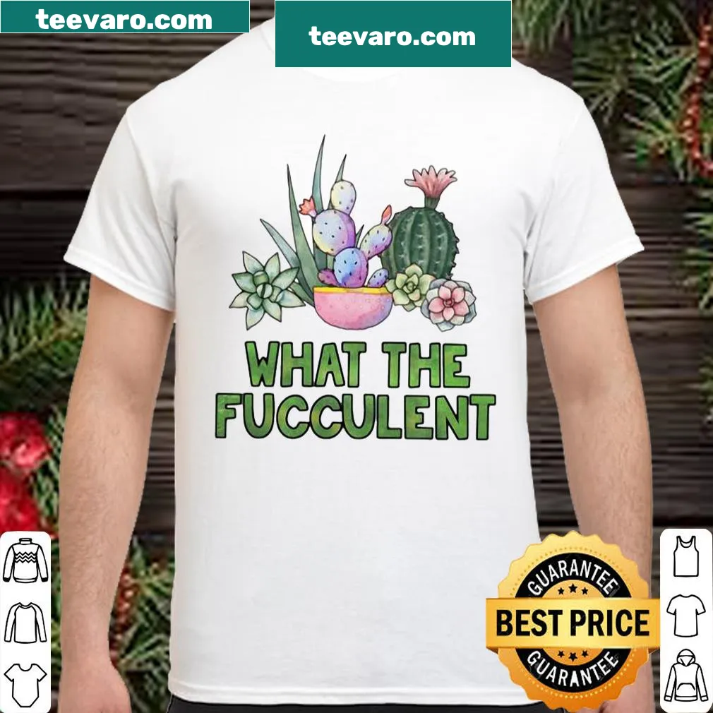 Funny cactus design with text about succulents