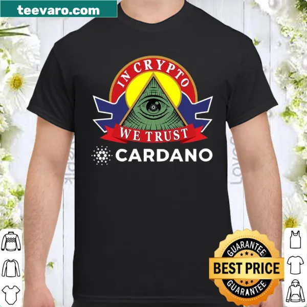 Text design stating 'Cardano Ada In Crypto We Trust'
