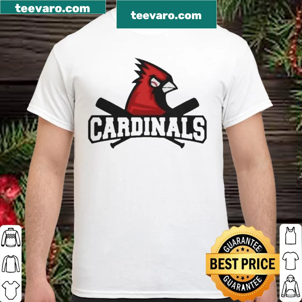 Illustration of cardinal bird logo on T-shirt