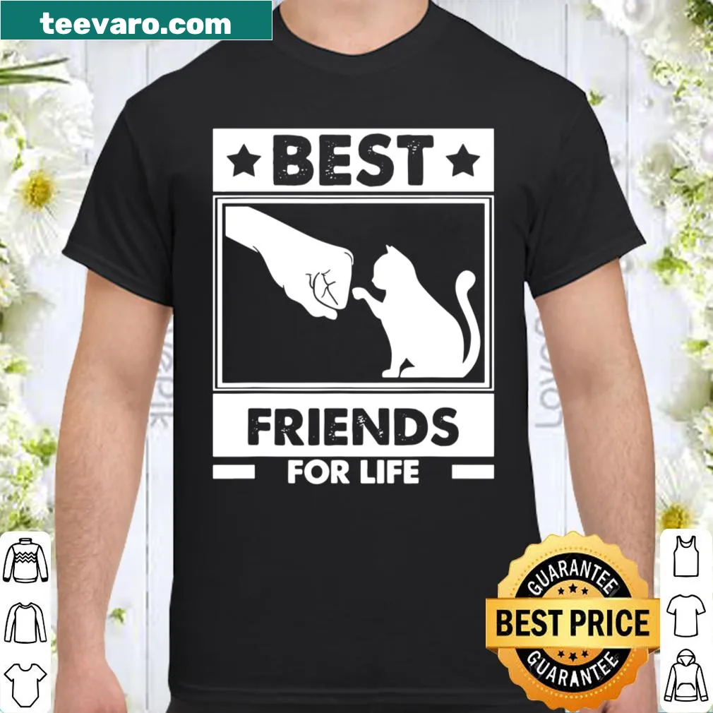 Text design stating 'Cat Best Friends For Life'