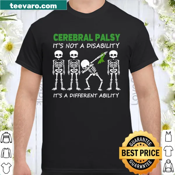 Shirt with skeleton design and the phrase 'It's a different ability'