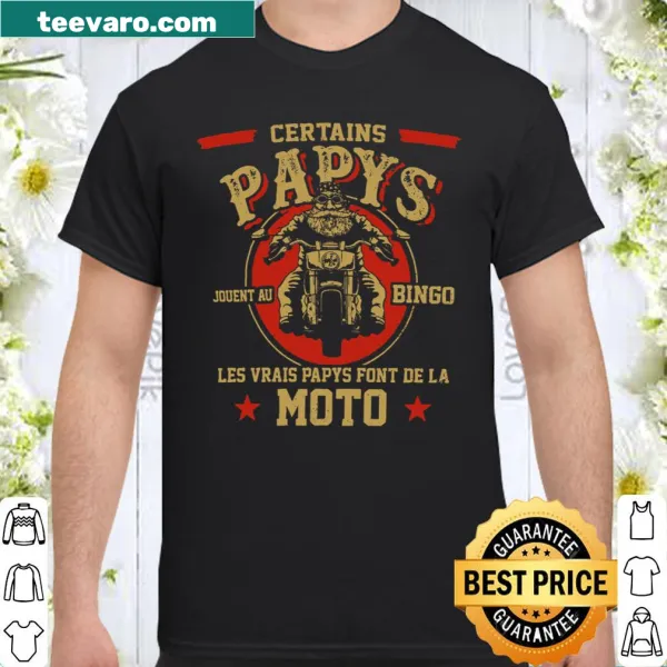 Funny shirt for grandpas with motorcycle-themed text