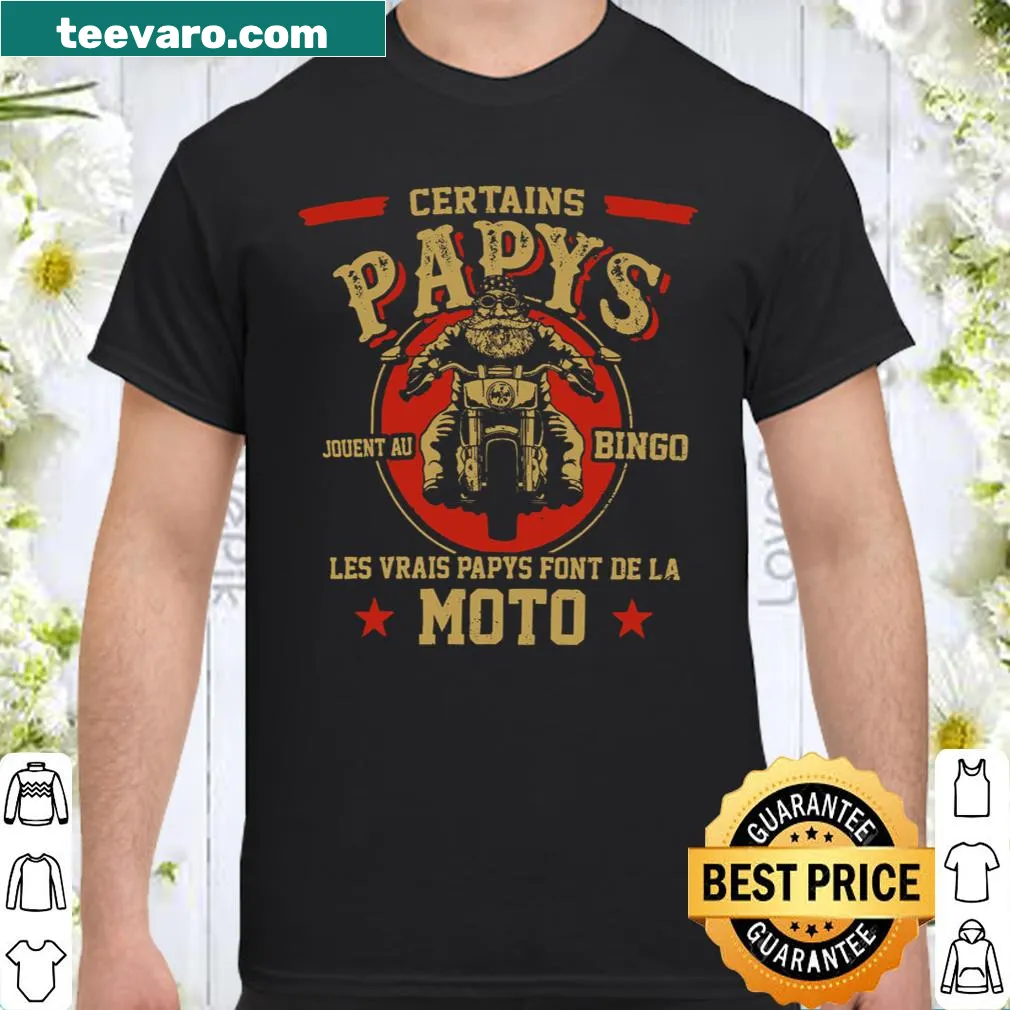 Funny shirt for grandpas with motorcycle-themed text