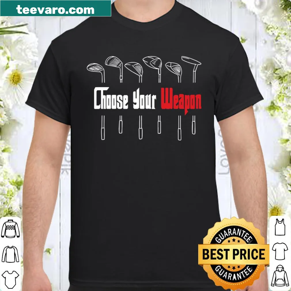 Witty shirt with golf retirement plan phrase in typography