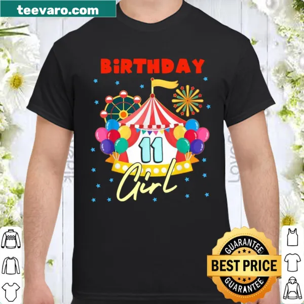 Circus-themed birthday shirt for an 11-year-old girl