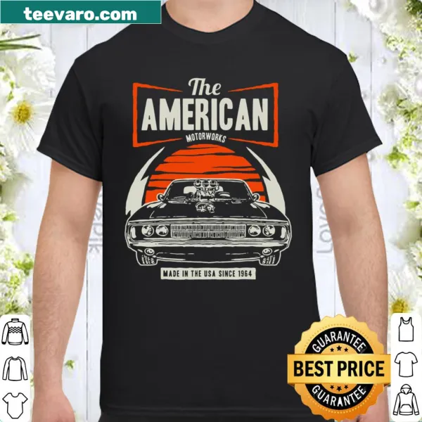 Vintage-style shirt with classic American muscle car graphic