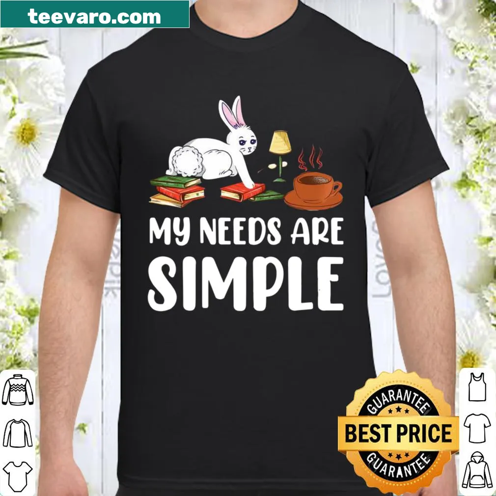 Cute Easter shirt featuring coffee, bunnies, and books